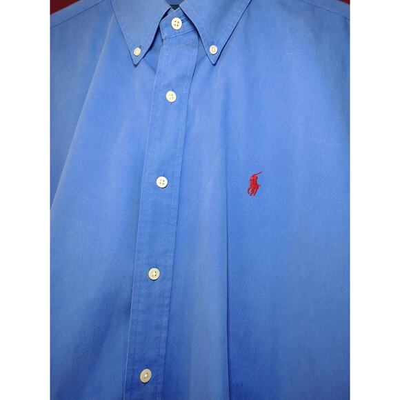 Men's Ralph Lauren Blue Business Work Casual Long Sleeve Men Classic Fit - L - Picture 2 of 5